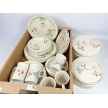 Wedgwood 'Raspberry Cane' dinner and teaware in one box Condition Report <a