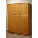 'Uniflex Unit Furniture' teak wardrobe, W122cm, H172cm, D56cm,