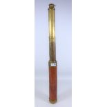 Edwardian brass and wood telescope Condition Report <a href='//www.