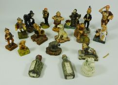 Collection of Terry Pratchett Discworld figurines including The Patrician,
