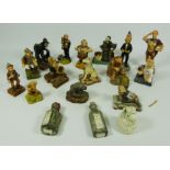 Collection of Terry Pratchett Discworld figurines including The Patrician,