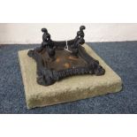 Cast iron boot scraper on plinth Condition Report <a href='//www.davidduggleby.