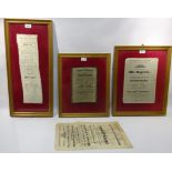 Four early 19th Century original theatre playbills; Theatre Nottingham 1814,