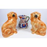 Pair of Victorian Staffordshire Spaniels,