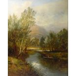 River Landscape Scene,