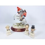 Capodimonte porcelain sculpture of Napoleon crossing the Alps on horseback,