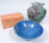 Small Lapiz Lazuli carved bowl,