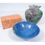 Small Lapiz Lazuli carved bowl,