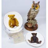 Set of twelve Royal Worcester 'The Ultimate Teddy Bear' plate collection and a Capodimonte Owl (13)