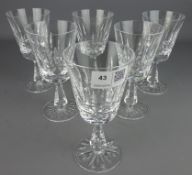 Set of six Waterford crystal wine glasses (6) Condition Report <a href='//www.