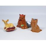 Beswick Yorkshire Terrier with bow another Beswick Yorkshire Terrier and Chihuahua (3)