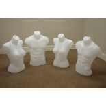 Two male and two female torso mannequins