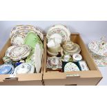 Set of three graduating Alfred Meakin meat plates and two tureens, Carlton Ware,