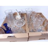 Stuart crystal comport, other crystal bowls and vases,