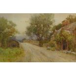 Rural Bridge and Cottage Scene,