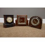 Art Deco period walnut cased mantel clock,