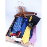 Quantity of silk ties including, 'Savile Row', Charles Tyrwhitt, Cricket, other sporting ties,