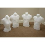 Three male and one female torso mannequins
