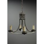 Gothic style chandelier and three matching wall lights (4) Condition Report <a