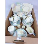 Tuscan Art Deco period tea service for nine, no. 780986 plus extras, retailed by J.H.