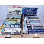 Aviation model kits in two boxes Condition Report Appear to be complete,