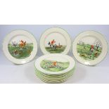 Set of eleven Royal Cauldon plates depicting hunting scenes (11) Condition Report