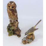 Border Fine Arts sculpture of a Tawny Owl, signed and dated Hayton 77,