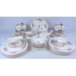 Royal Albert 'Moss Rose' pattern tea and dinnerware,