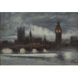 'Houses of Parliament and River',
