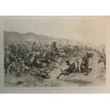 'Omdurman Charge of the 21st Lancers', 19th century lithograph after Stanley Berkeley printed by J.