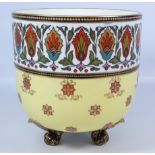 19th Century Aesthetic style Coalport relief moulded jardiniere on three scroll feet c1875,