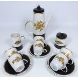 Lichte retro coffee set for six