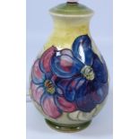 Moorcroft Anemone pattern table lamp, H20.