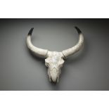 Cast model of a cow's skull, W58cm Condition Report <a href='//www.