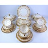 Aynsley 'Gold Dowery' dinnerware for five persons,