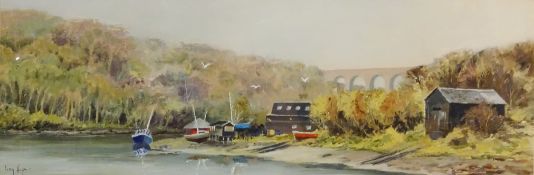 Boats Along the River Esk by Larpool Viaduct - Whitby,