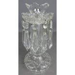 Waterford crystal lustre candlestick, H25.