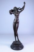 Contemporary bronze study of a nude,