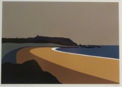 'Scarborough South Bay', contemporary limited edition coloured digital lithograph no.