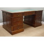 Reproduction mahogany partners desk,