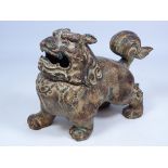 Chinese type cast metal incense burner in the form of a Dog of Fo,
