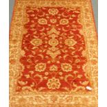 Persian Ziegler design red ground rug/wall hanging,