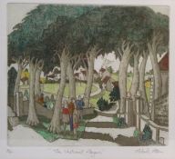 'The Westwood Players', limited edition hand coloured etching no.
