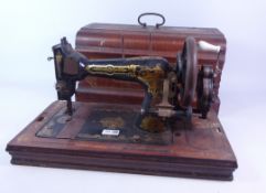 Early 20th Century German cast metal sewing machine,