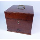 George III mahogany travelling apothecary chest,