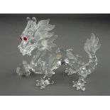 Swarovski crystal model 'The Dragon' Annual Edition 1997, from the 'Fabulous Creatures' collection,