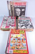 Collection of 1990's Private Eye magazines (49) and a collection of Viz magazines in one box