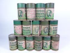 Collection of Edison Amberol four minute Music cylinders,