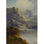 Scottish Highland Landscape, oil on canvas signed and dated 1909 by John Henry Boel (British fl.