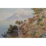 'Near Menton South of France', watercolour signed by Albert Stevens (Fl.